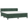 vidaXL Cama box spring con colch&oacute;n terciopelo verde oscuro 160x200 cm