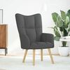 vidaXL Sill&oacute;n de relax de tela gris oscuro