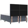 vidaXL Cama tipo Box Spring Gris oscuro 160 x 200 cm Terciopelo