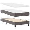 vidaXL Cama tipo Box Spring Gris 100 x 200 cm Cuero sint&eacute;tico