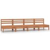 vidaXL Sof&aacute;s centrales de jard&iacute;n 4 uds madera maciza pino marr&oacute;n miel