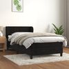 vidaXL Cama box spring con colch&oacute;n terciopelo negro 80x200 cm