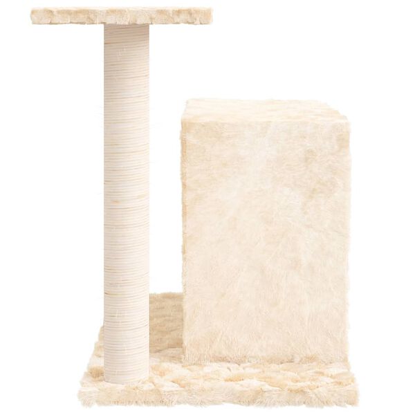 vidaXL Rascador para gatos con postes de sisal color crema 51 cm