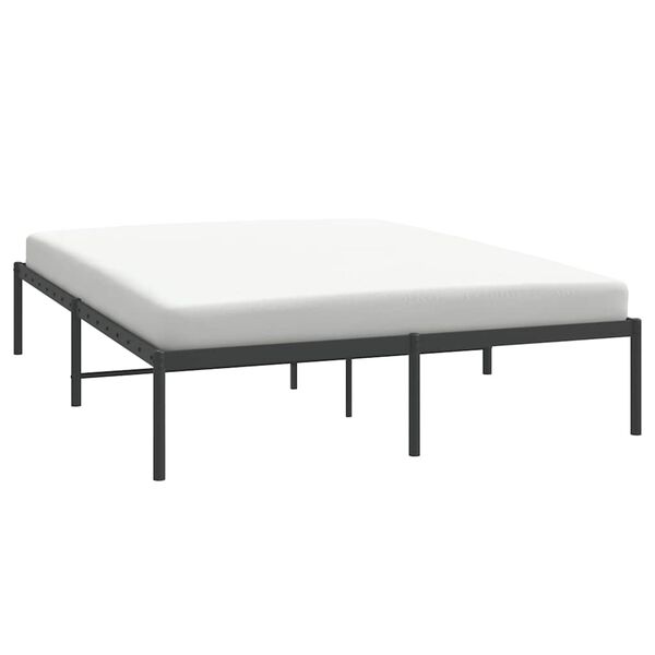 vidaXL Estructura de cama sin colch&oacute;n metal negro 140x200 cm