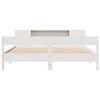 vidaXL Cama con estanter&iacute;a sin colch&oacute;n madera maciza blanca 180x200 cm