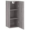 vidaXL Armario de pared madera de ingenier&iacute;a gris Sonoma 34,5x34x90 cm