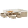 vidaXL Conjunto de sof&aacute;s de jard&iacute;n 12 uds. Beige rat&aacute;n sint&eacute;tico