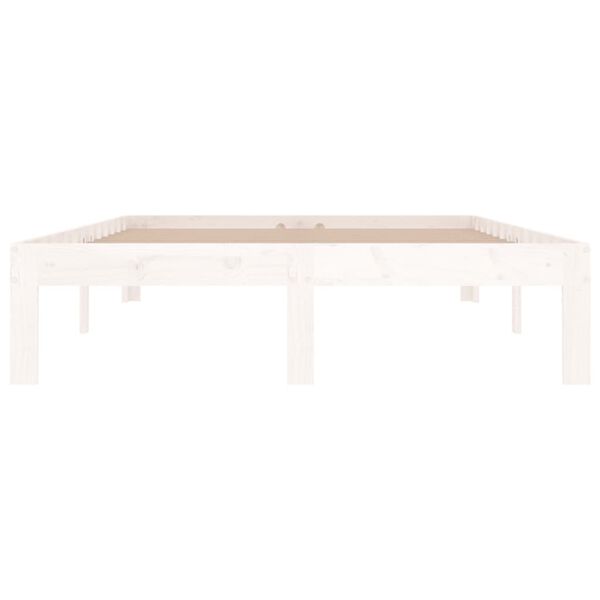 vidaXL Estructura de cama doble peque&ntilde;a sin colch&oacute;n blanco 120x190 cm