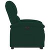 vidaXL Sill&oacute;n el&eacute;ctrico reclinable elevable de terciopelo verde oscuro