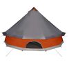 vidaXL Tienda familiar tipi 12 personas impermeable gris naranja