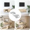 vidaXL Soporte de Montaje Flush 2 pcs Plateado 75 x 66 x 1,4 mm Acero