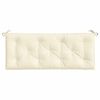vidaXL Cojines de banco de jard&iacute;n 2 uds blanco crema 120x50x7 cm