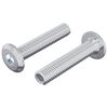 vidaXL Tornillo de Bloqueo Liso 2 uds. Plateado M6 x 30 mm Acero