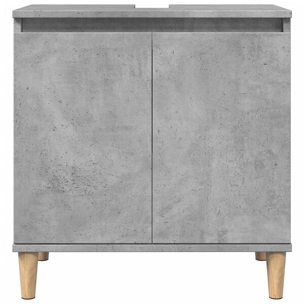 vidaXL Mueble de lavabo madera contrachapada gris hormig&oacute;n 58x33x60cm