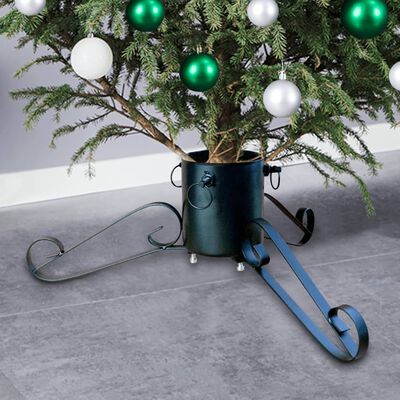 vidaXL Soporte para árbol de Navidad verde 58x58x21 cm