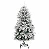 vidaXL &Aacute;rbol de Navidad artificial con bisagras 150 LED y bolas 150 cm