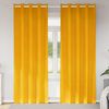 vidaXL Cortinas opacas 2 pcs Amarillo Mostaza 140 x 225 cm Terciopelo