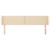 vidaXL Cabecero de tela color crema 183x23x78/88 cm