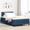 vidaXL Cama tipo Box Spring con colch&oacute;n Azul 120 x 190 cm tela
