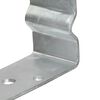 vidaXL Anclajes de valla 12 uds acero galvanizado plateado 7x6x15 cm