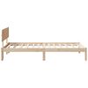 vidaXL Estructura de cama Natural 90 x 190 cm Madera de pino macizo