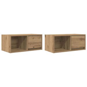 vidaXL Muebles para TV 2 uds madera roble artisan 60x31x25,5 cm