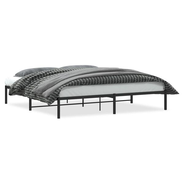 vidaXL Estructura de cama sin colch&oacute;n metal negro 200x200 cm