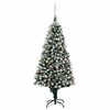 vidaXL &Aacute;rbol de Navidad helado con LEDs, bolas y pi&ntilde;as 240 cm