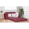 vidaXL Sof&aacute; cama 60cm Rojo vino tela