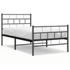 vidaXL Estructura cama sin colch&oacute;n con estribo metal negro 107x203 cm