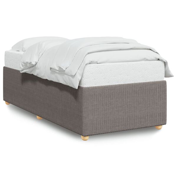 vidaXL Estructura de cama sin colchón tela gris taupe 90x190 cm
