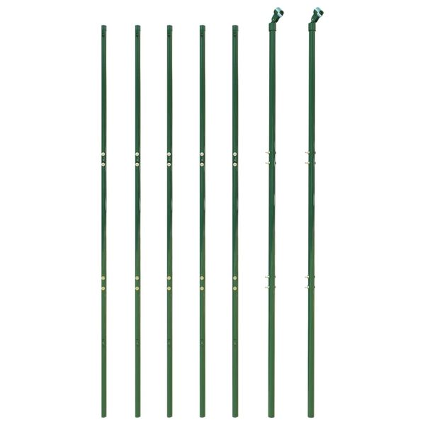 vidaXL Cerca de alambre con pinchos de anclaje verde 2,2x10 m
