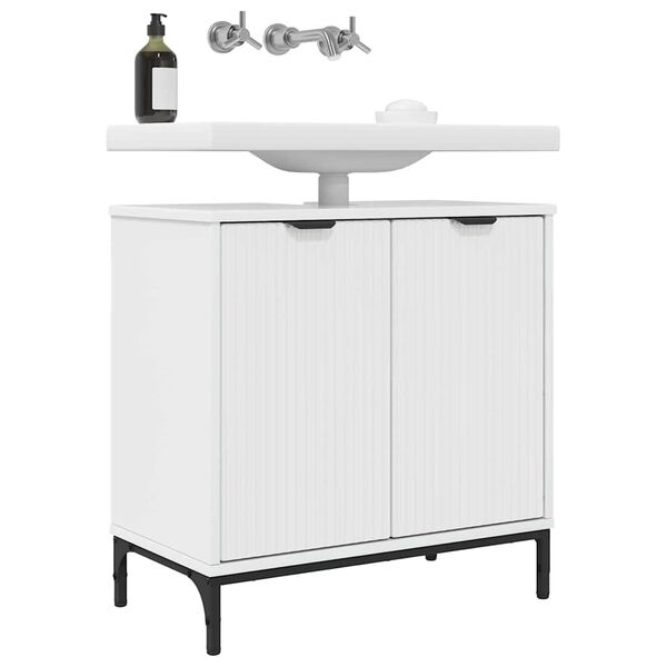 vidaXL Gabinete de Lavabo para Ba&ntilde;o brillante 60.5 x 33.5 x 61 cm