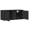 vidaXL Mueble de TV de pared con luces LED negro 80x31x35 cm