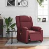 vidaXL Sillón masaje reclinable eléctrico cuero sintético rojo tinto