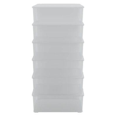 vidaXL Cajas de almacenaje apilables 12 uds plástico 5 L