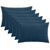vidaXL Funda de almohada 6 uds. HEERLEN Azul marino 30 x 50 cm pana
