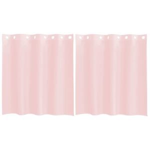 vidaXL Cortinas de gasa con ojales 2 uds rosa claro 140x140 cm