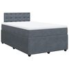 vidaXL Cama box spring con colch&oacute;n terciopelo gris oscuro 120x190 cm