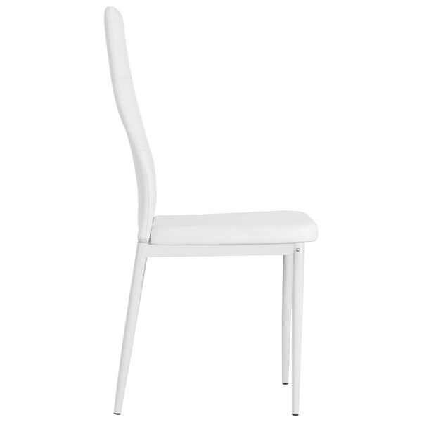 vidaXL Sillas de comedor 4 unidades cuero sintético blanco