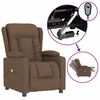 vidaXL Sill&oacute;n de masaje el&eacute;ctrico tela marr&oacute;n