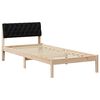 vidaXL Estructura de cama con cabecera Marr&oacute;n y negro 90 x 190 cm