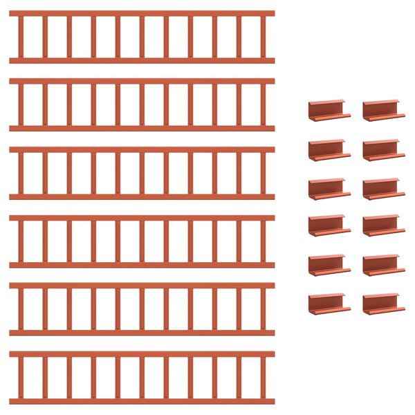 vidaXL Protecci&oacute;n de Nieve para Techo Rojo 600 x 2,5 x 20 cm Acero