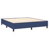 vidaXL Cama box spring colch&oacute;n y luces LED tela azul 160x200 cm