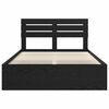 vidaXL Estructura de cama Negro 150 x 200 cm Madera de pino macizo