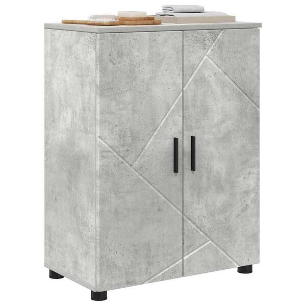 vidaXL Gabinete de Baño con puerta Gris Concreto 60 x 35 x 80 cm