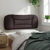 vidaXL Cabecero de cama acolchado Hvar tela marr&oacute;n oscuro 100 cm
