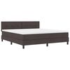 vidaXL Cama box spring con colch&oacute;n Marr&oacute;n Oscuro 180 x 200 cm tela