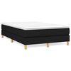 vidaXL Cama box spring con colch&oacute;n tela negro 120x190 cm