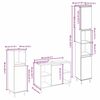 vidaXL Juego de muebles de ba&ntilde;o con estante 3 pcs Madera Vieja